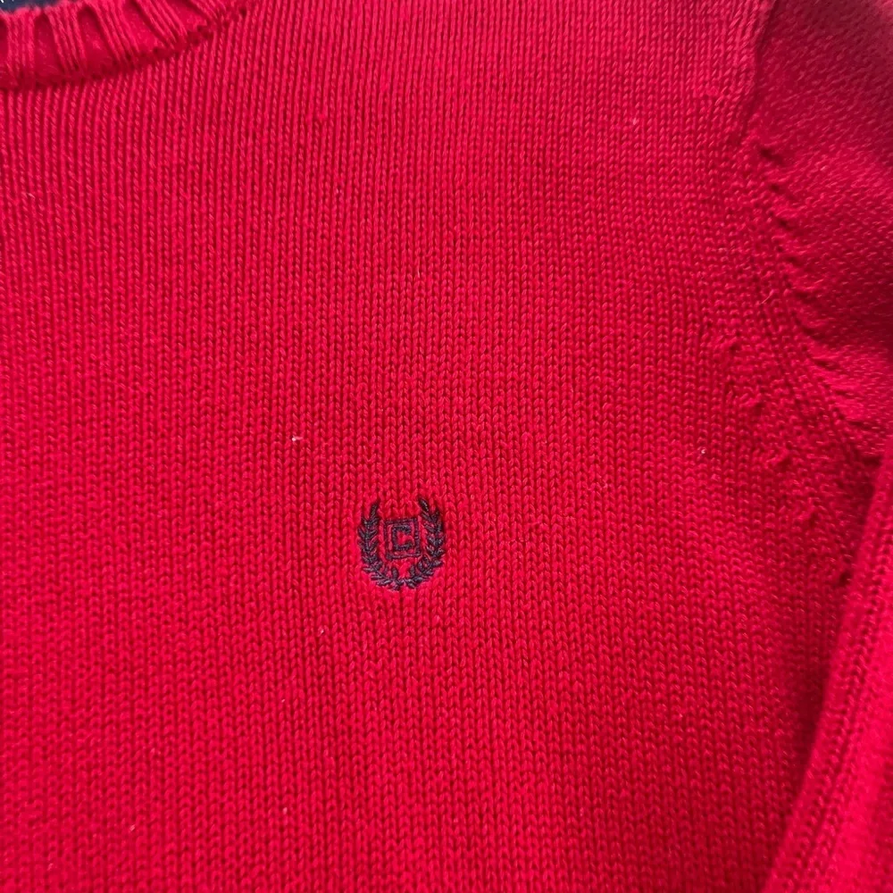 Chaps Men's Rich Red Crewneck Sweater preppy